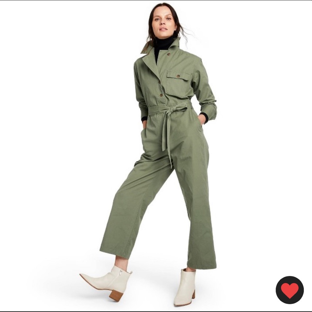 NWT Target Womens Long Sleeve Tie-Front Jumpsuit
Nili Lotan x Target Olive Green